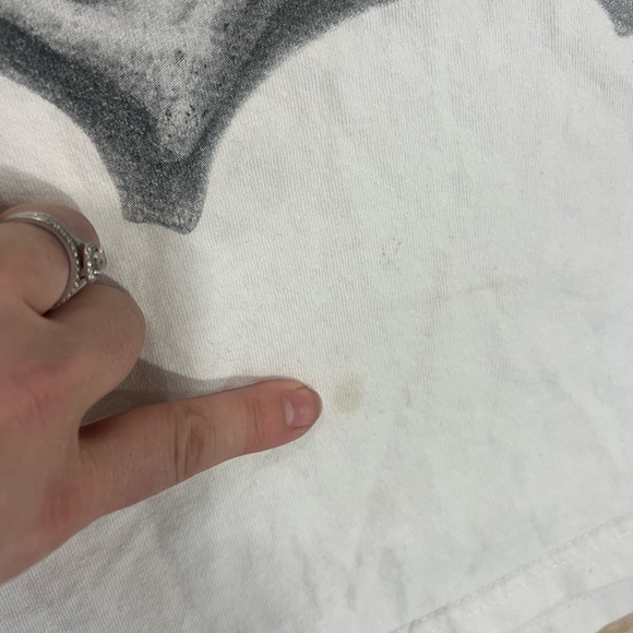 Vintage rare Star & Straps White Skull Graphic Men's T-Shirt XL - Picture 6 of 7